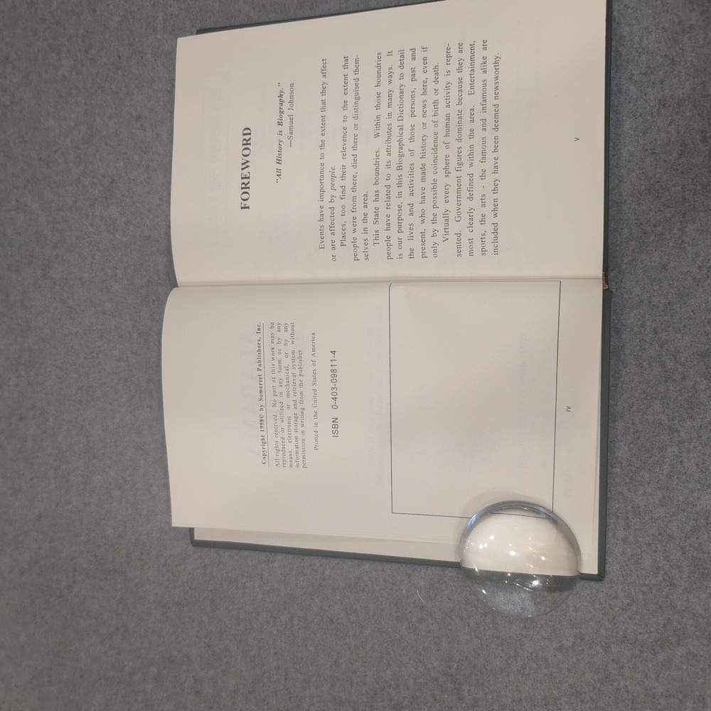 Alabama Biographical Dictionary Somerset Publishers 1998 Hardcover Reference - Picture 3 of 3